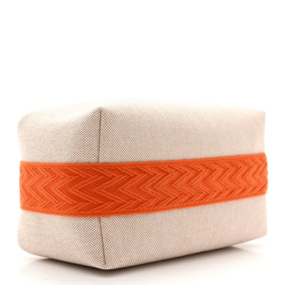 Hermes Canvas Small Bride-A-Brac Pouch Natural Orange 4 of 10