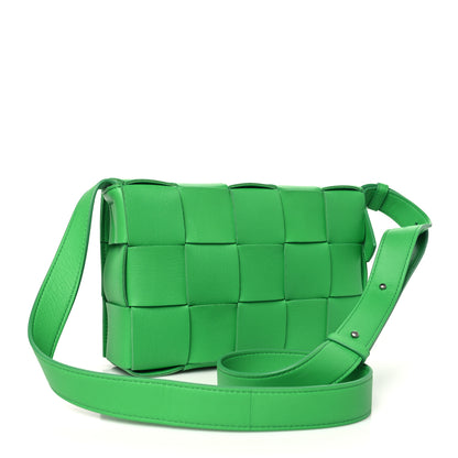 Bottega Veneta Lambskin Maxi Intrecciato Cassette Crossbody Bag Grass 3 of 9