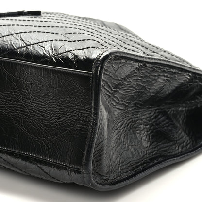 Saint Laurent Crinkled Calfskin Matelasse Monogram Large Niki Shopper Tote Black 9 of 9
