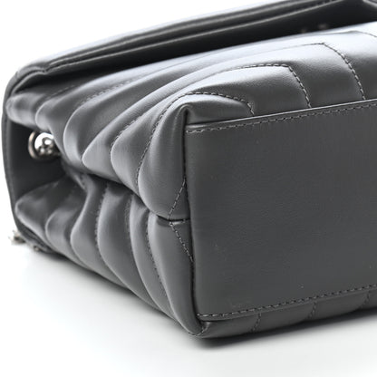 Saint Laurent Calfskin Y Quilted Monogram Small Loulou Chain Satchel Earth 7 of 8
