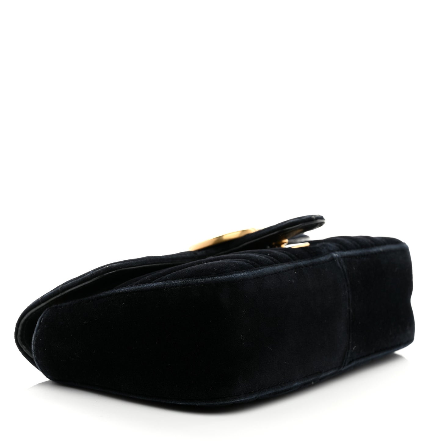 Velvet Matelasse Mini GG Marmont Shoulder Bag Black