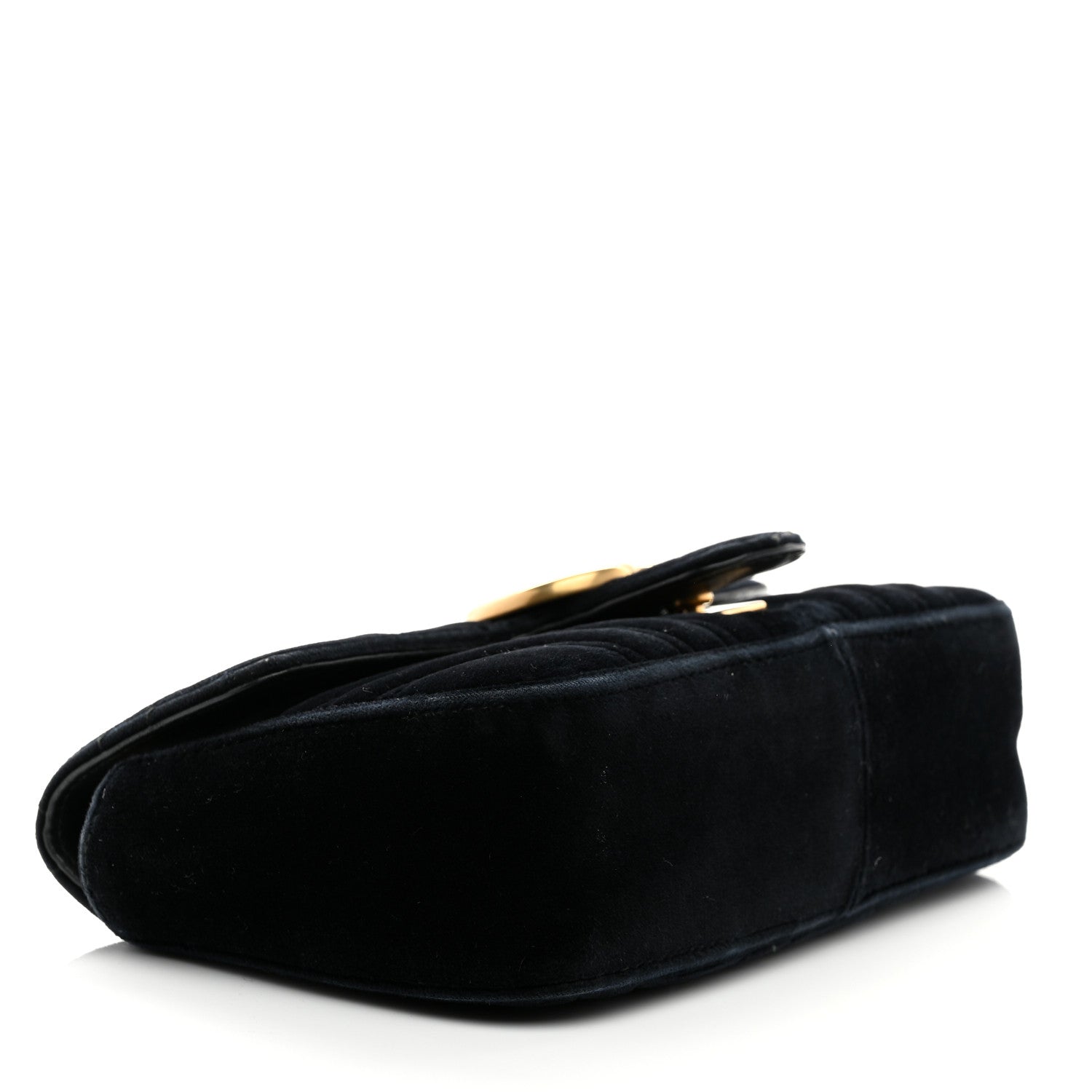 Gucci Velvet Matelasse Mini GG Marmont Shoulder Bag Black 4 of 10