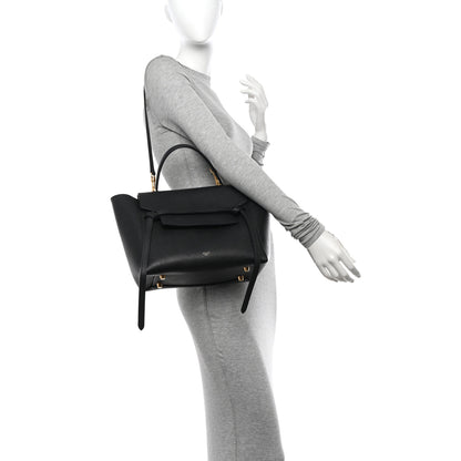 Celine Grained Calfskin Mini Belt Bag Black 2 of 13