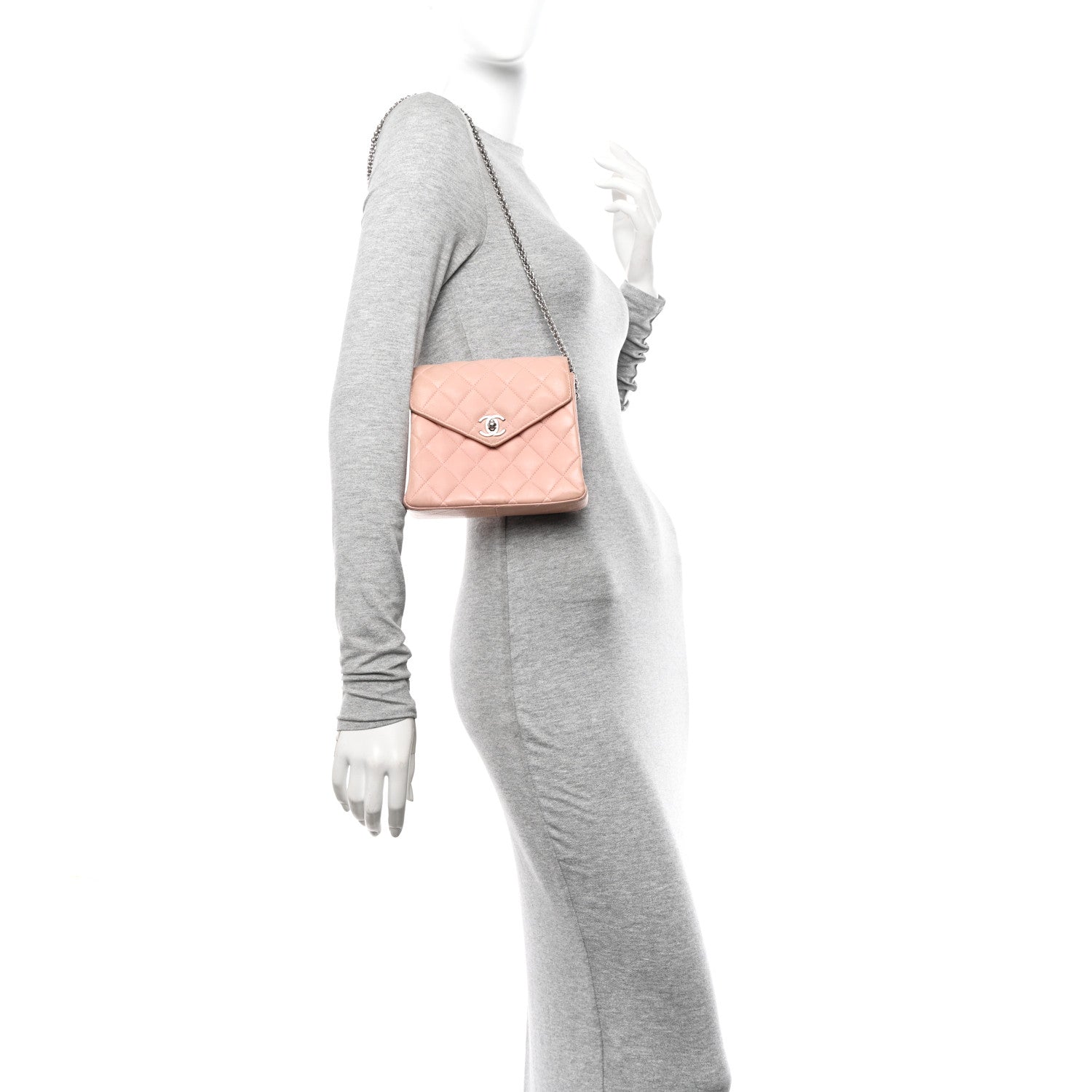 Chanel Lambskin Quilted Mini Flap Pink 2 of 15