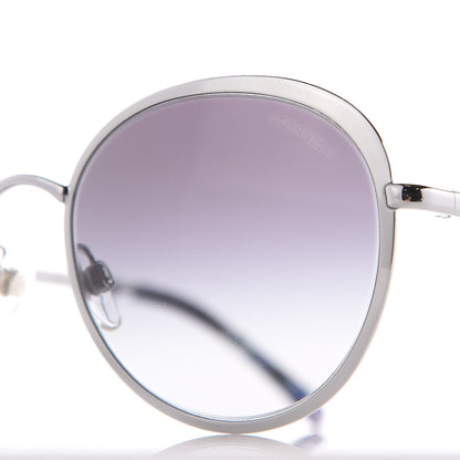 Chanel Round Spring Sunglasses 4206 Silver 9 of 10