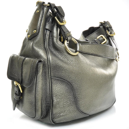 Prada Vitello Daino Pocket Hobo Grey 2 of 11