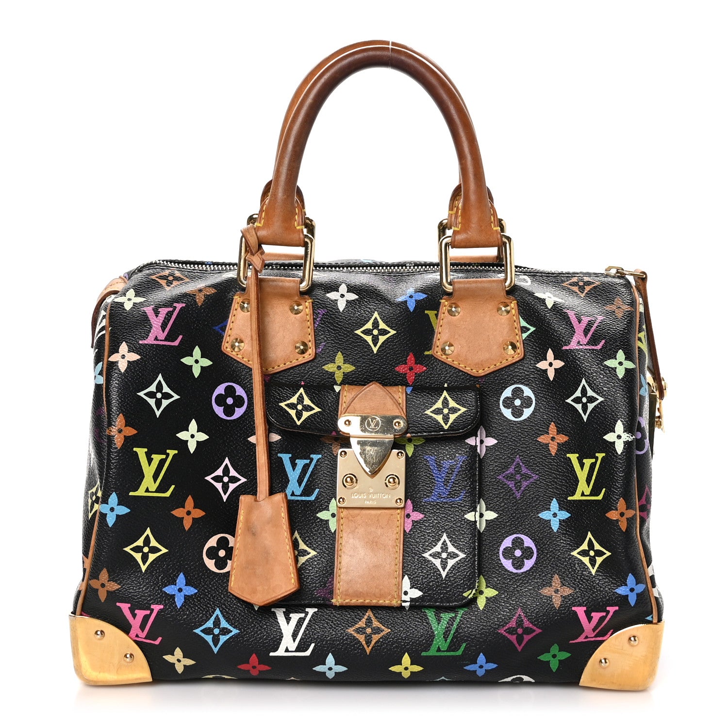 Louis Vuitton Monogram Multicolor Speedy 30 Black 1 of 12