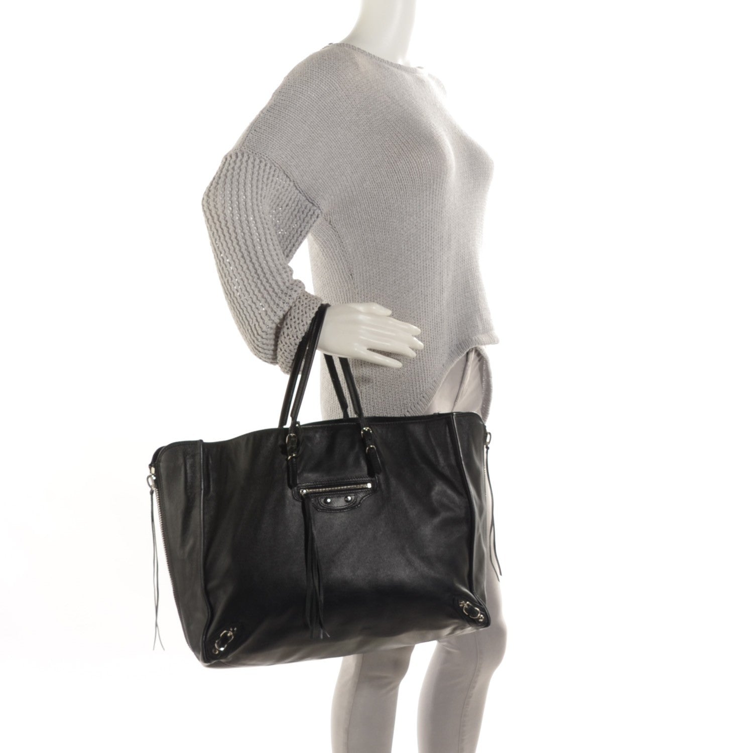 Balenciaga Supple Calfskin Papier A4 Tote Black 2 of 9
