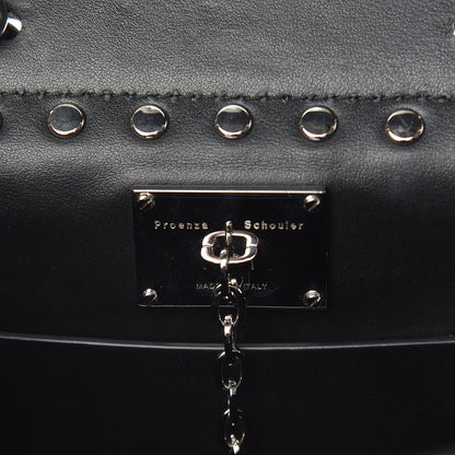 Proenza Schouler Calfskin Small Studded Hava Top Handle Bag Black 6 of 11