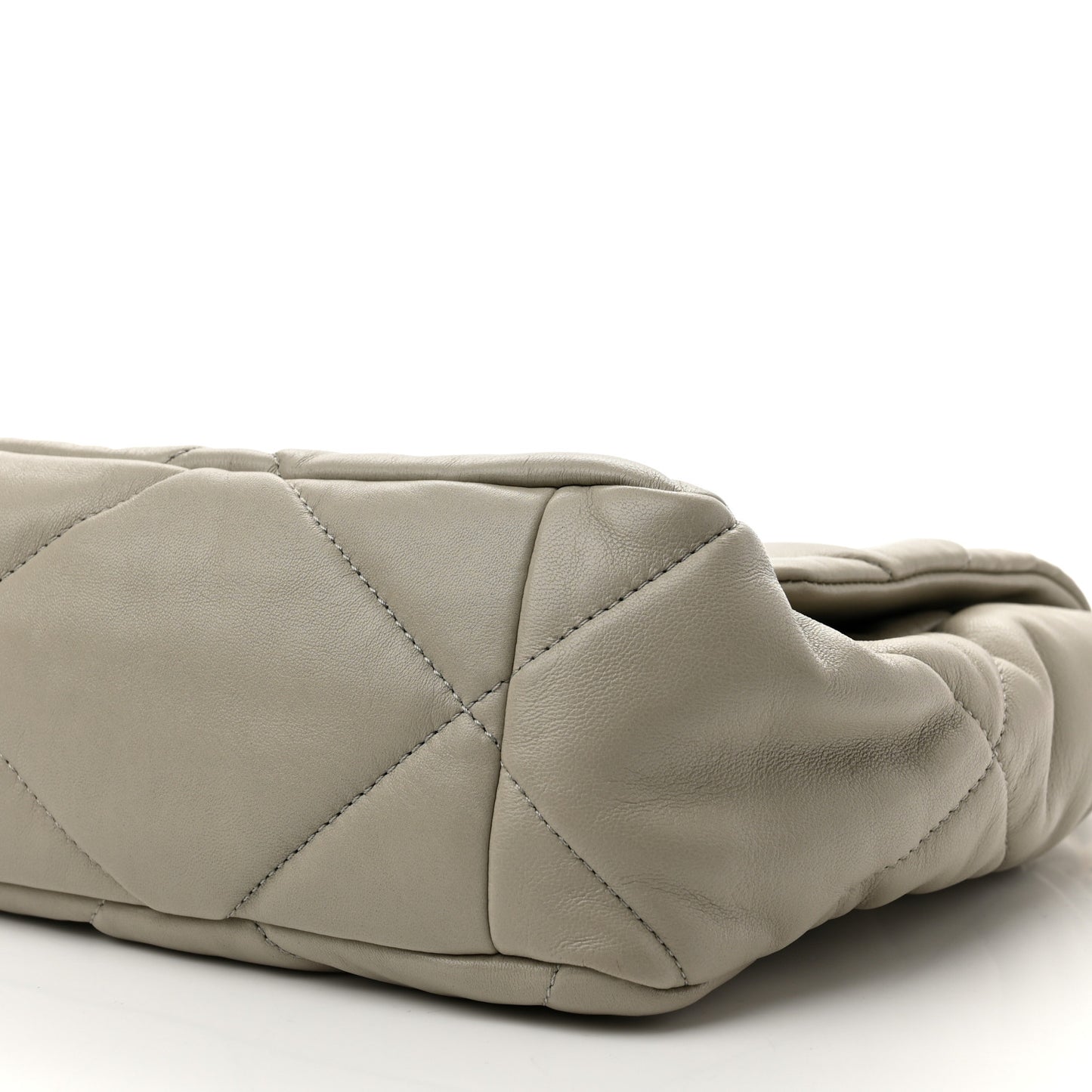 Lambskin Quilted Large Chanel 19 Flap Grey