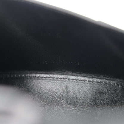 Balenciaga Shiny Calfskin Monochrome Crocodile Embossed Hourglass Top Handle Bag XS Black 7 of 11