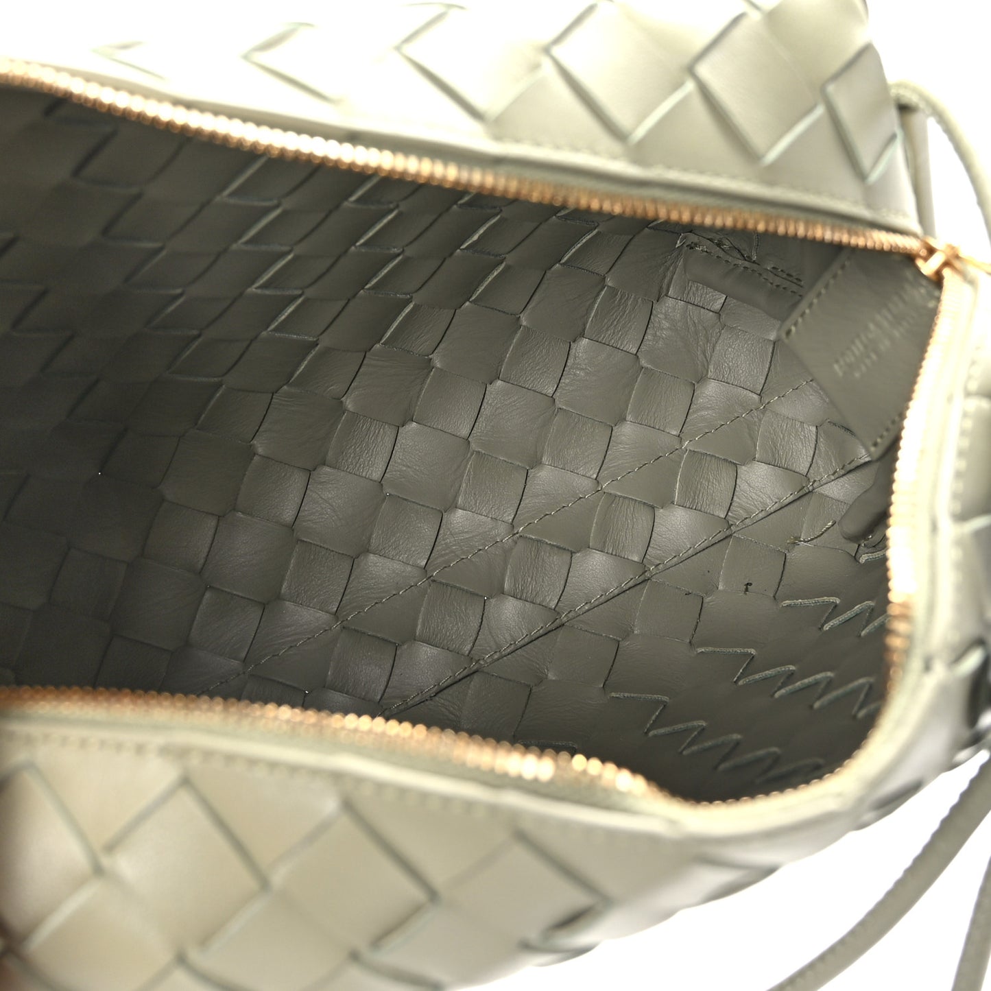 Nappa Intrecciato Small Loop Camera Bag Travertine