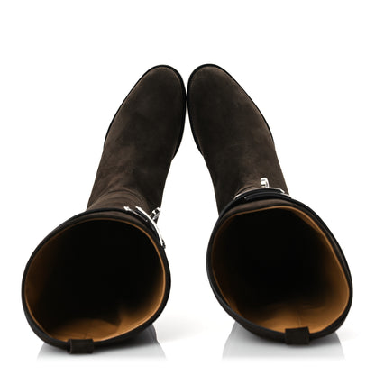 Hermes Suede Kelly Jumping Boots 39 Ecorce 2 of 12