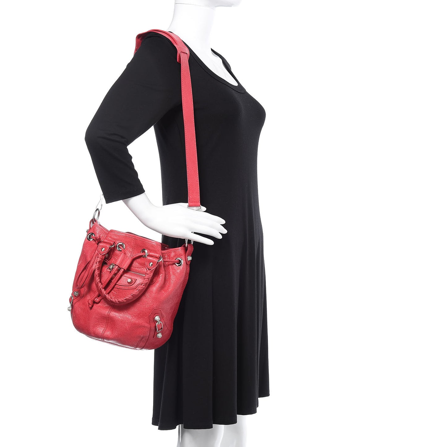 Agneau Giant 12 Silver Hardware Mini Pompon Rose Thulian