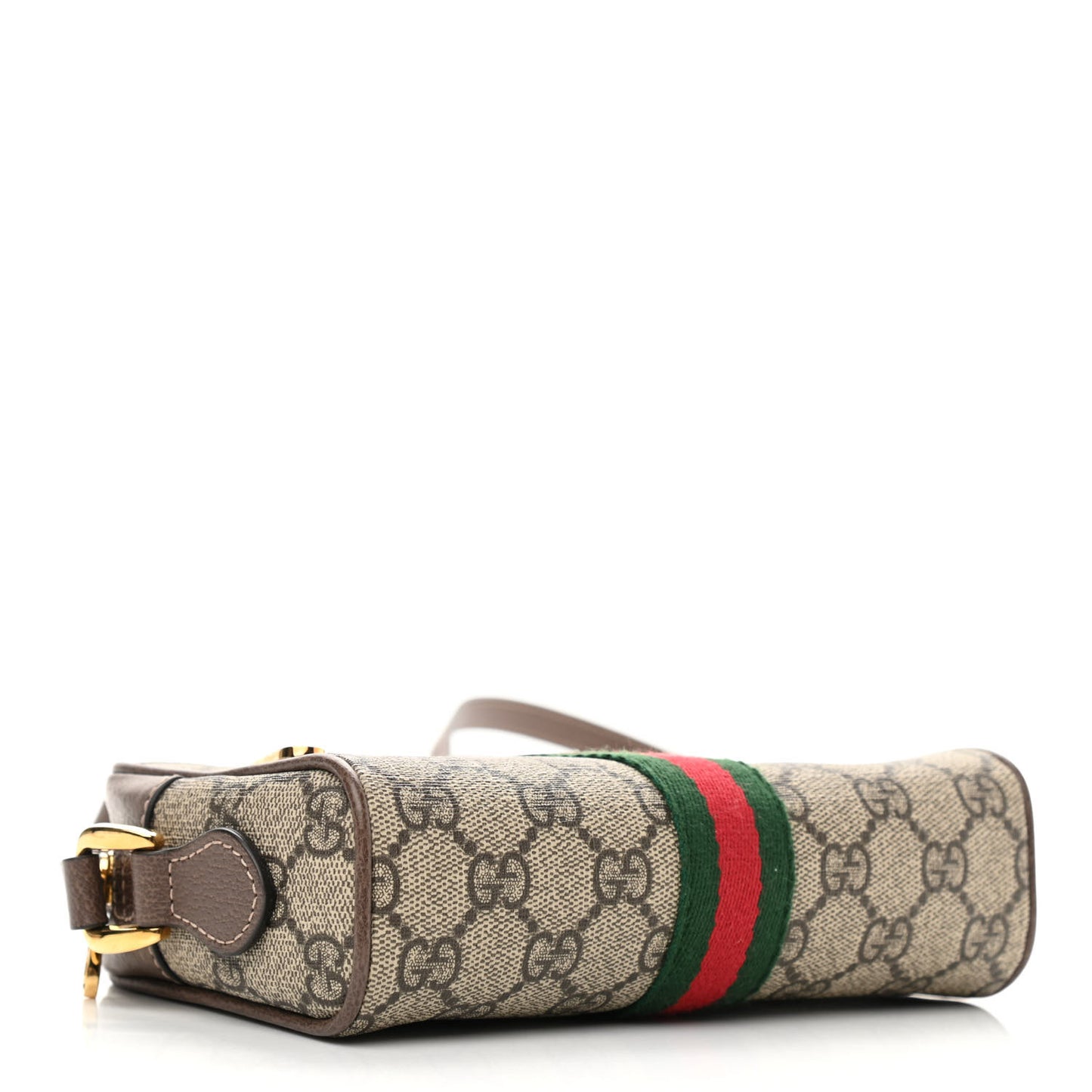 GG Supreme Monogram Web Mini Ophidia Shoulder Bag Brown
