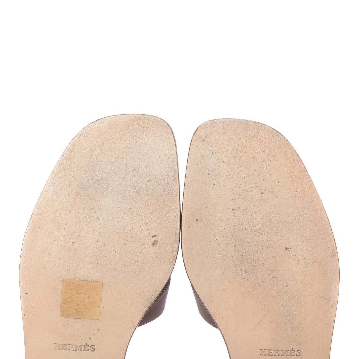 Box Calfskin Oran Sandals 39.5 Gold