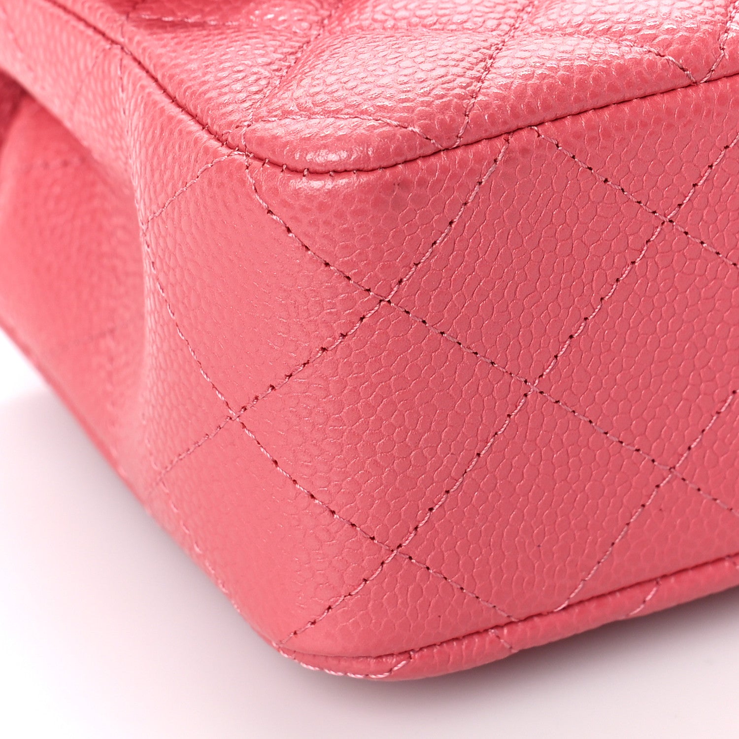 Chanel Caviar Quilted Mini Rectangular Flap Dark Pink 7 of 8