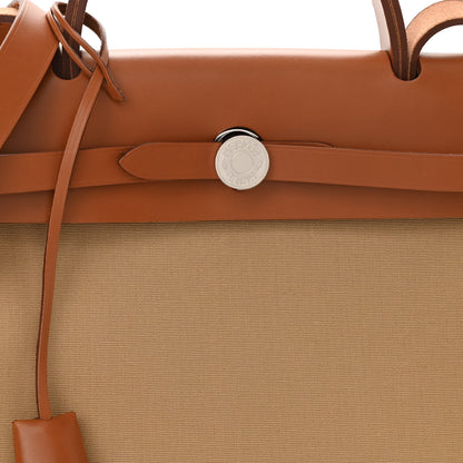Hermes Vache Hunter Toile Herbag Zip 31 PM Trench Beton 10 of 13