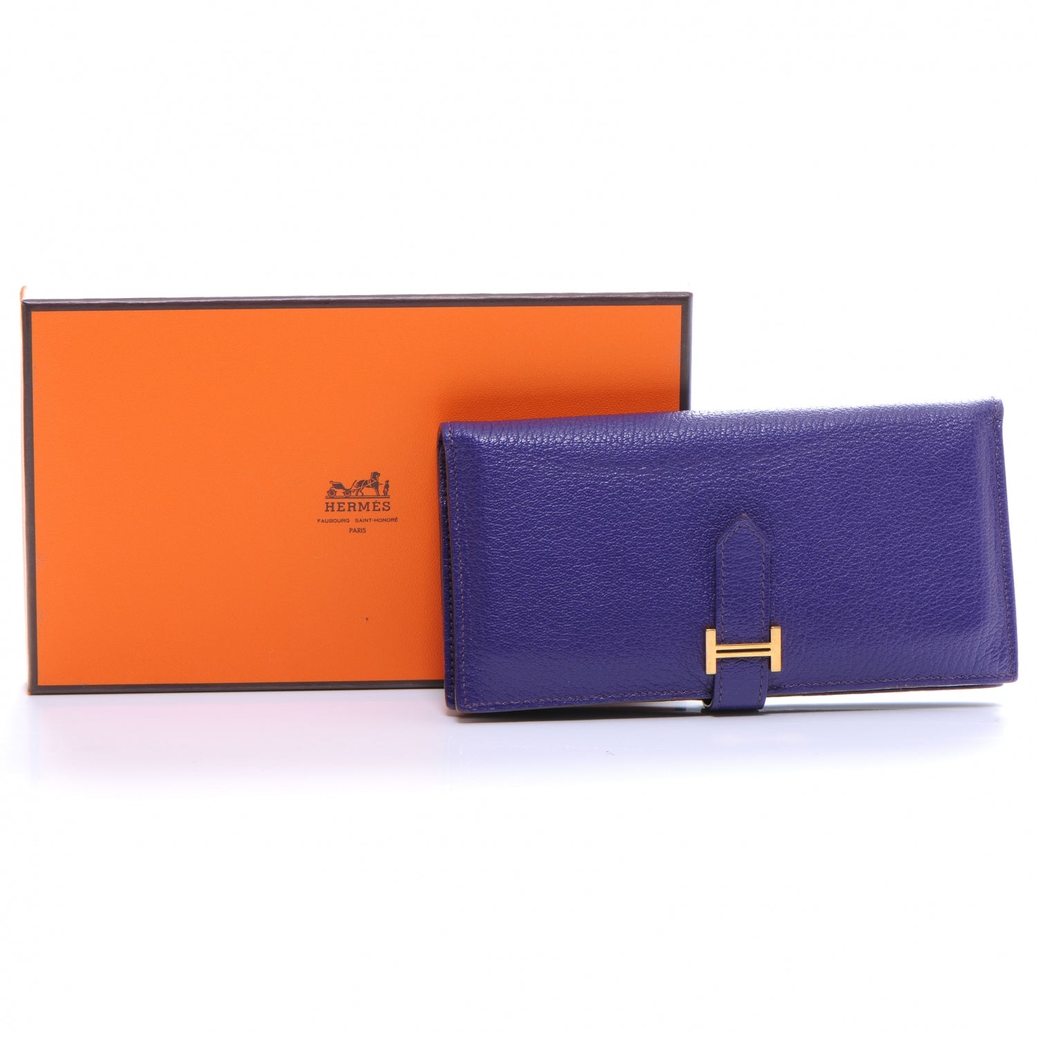 Hermes Chevre Bearn Wallet Iris 8 of 8
