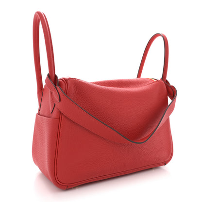 Hermes Taurillon Clemence Lindy 26 Rouge De Coeur 3 of 12