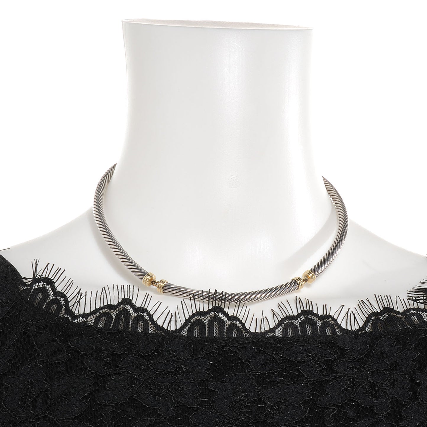 Sterling Silver 14k Cable Necklace