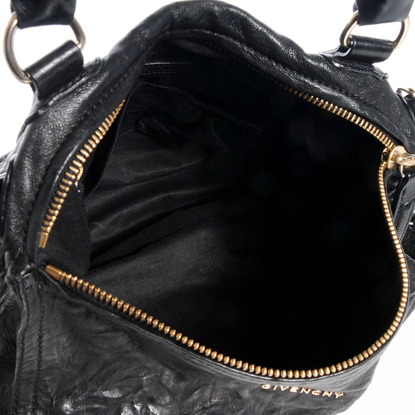 Tumbled Sheepskin Medium Pandora Bag Black