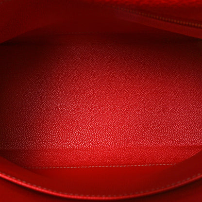 Hermes Togo Horseshoe Kelly Retourne 25 Rouge De Coeur Beton 7 of 11