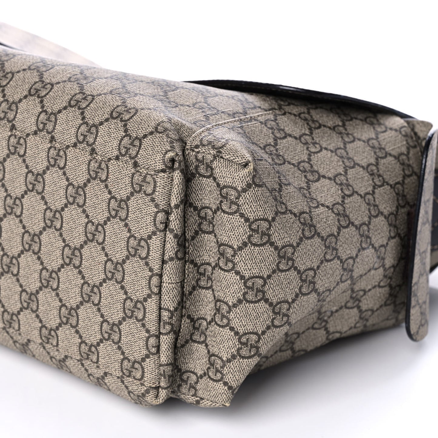 GG Plus Monogram Messenger Diaper Bag Dark Brown