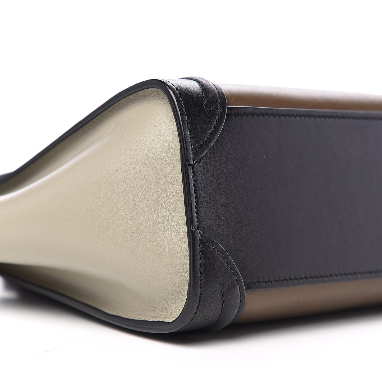 Satin Calfskin Nano Tri-Color Luggage Dark Grey