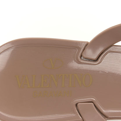 Valentino Garavani PVC Jelly Rockstud Bow Thong Sandals 39 Poudre 6 of 6