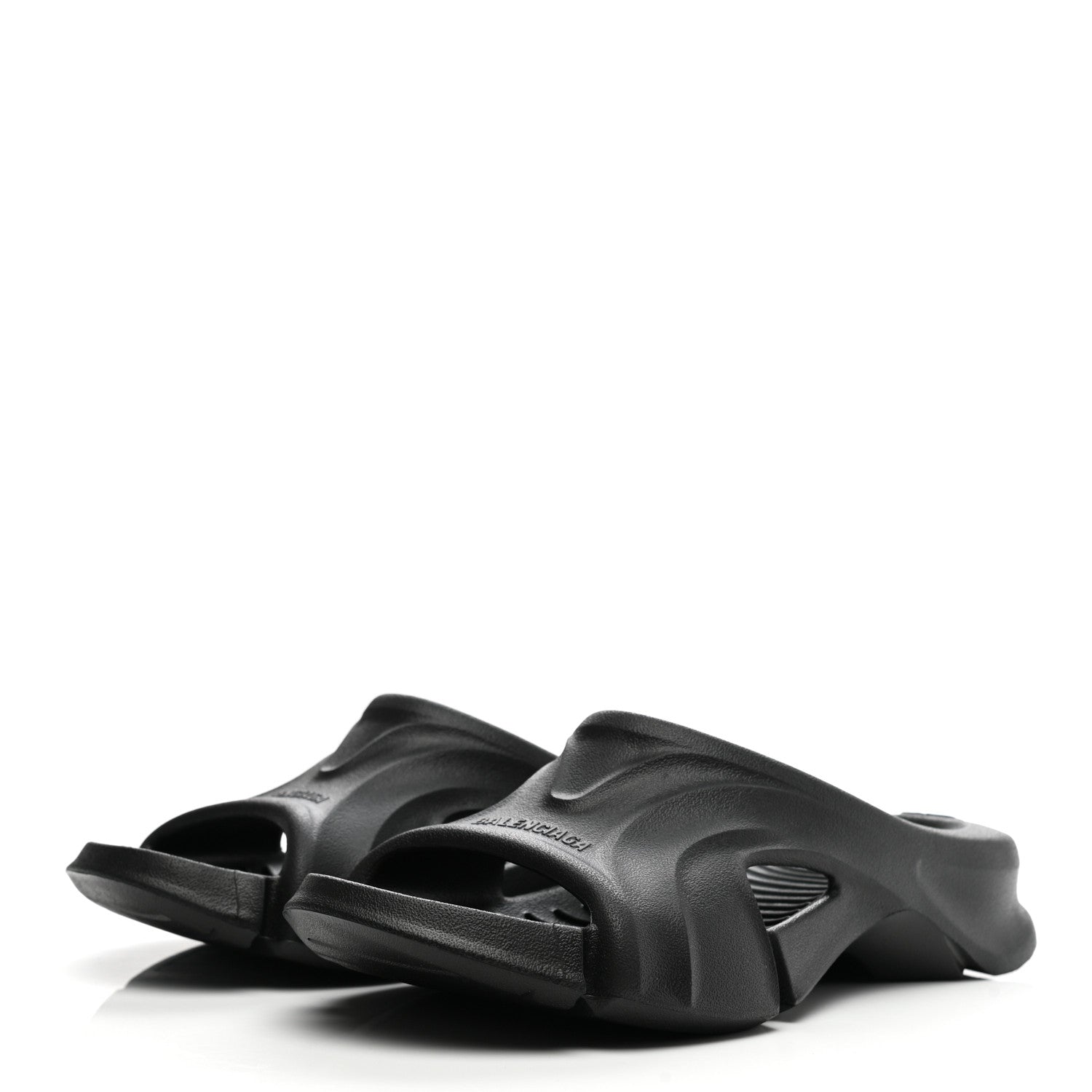 Balenciaga Rubber Womens Mold Slide Sandals 37 Black 3 of 8
