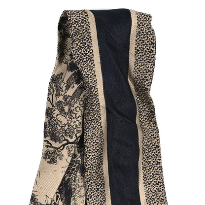 Christian Dior Silk Toile De Jouy Mitzah Scarf Blue 3 of 3