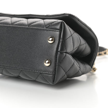 Chanel Caviar Quilted Extra Mini Coco Handle Flap Black 10 of 12