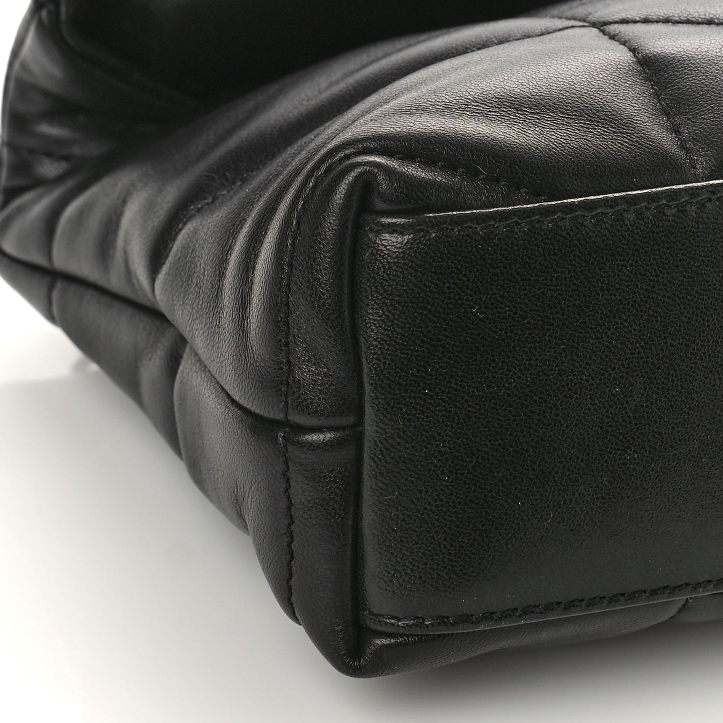 Lambskin Quilted Toy Loulou Puffer Monogram Monochrome Chain Satchel Black