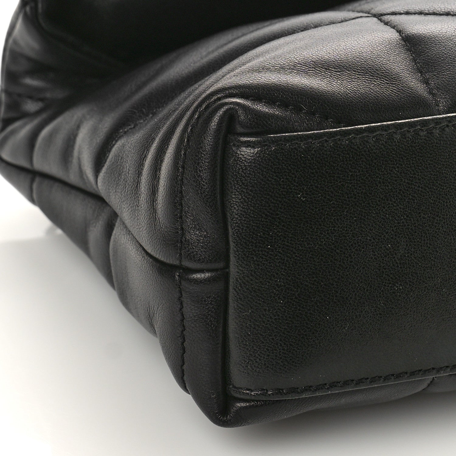 Saint Laurent Lambskin Quilted Toy Loulou Puffer Monogram Monochrome Chain Satchel Black 8 of 9