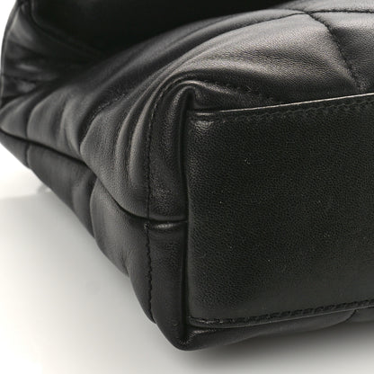 Saint Laurent Lambskin Quilted Toy Loulou Puffer Monogram Monochrome Chain Satchel Black 8 of 9