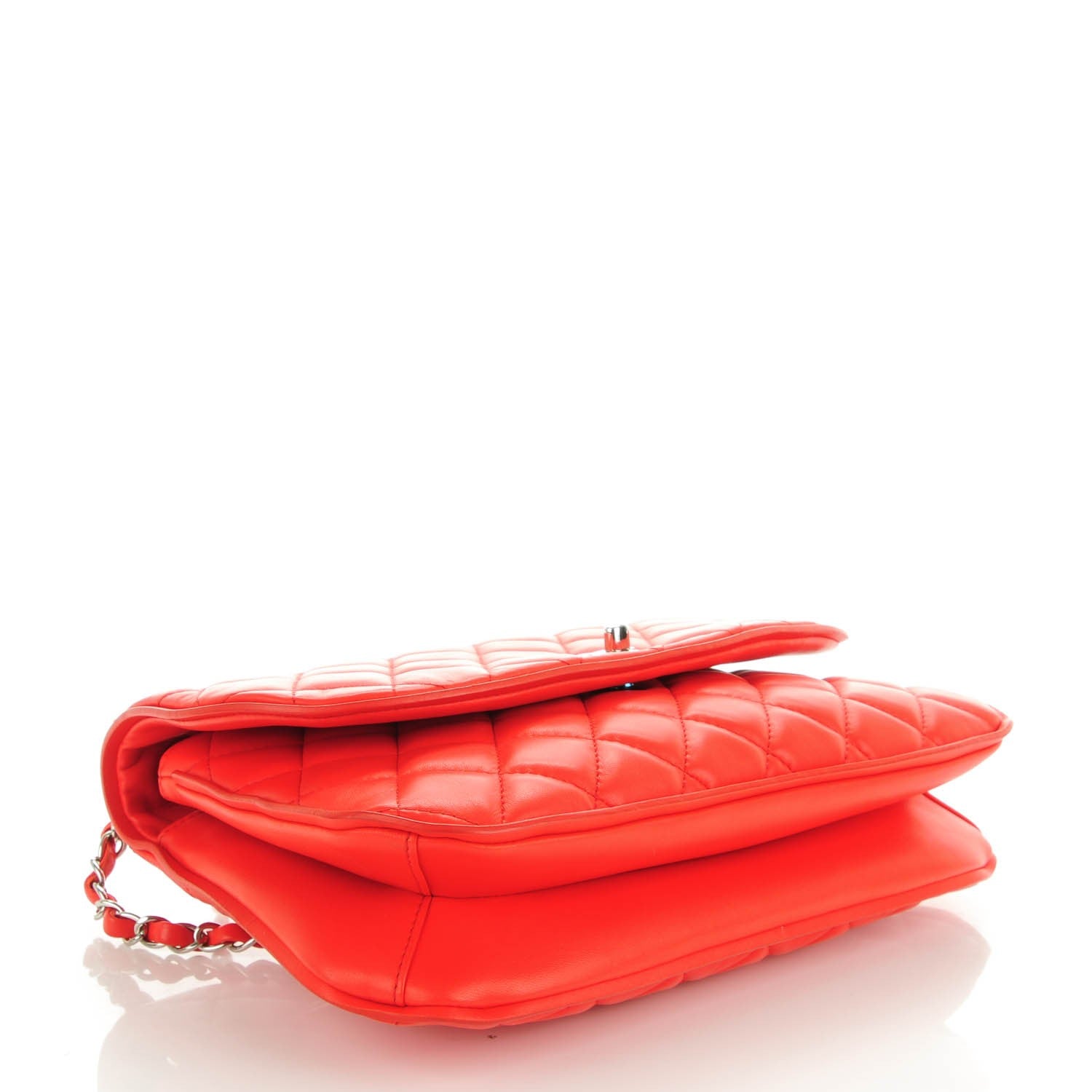 Chanel Lambskin Quilted Pagode Piping Flap Red 4 of 10