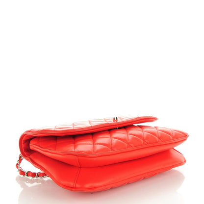 Chanel Lambskin Quilted Pagode Piping Flap Red 4 of 10