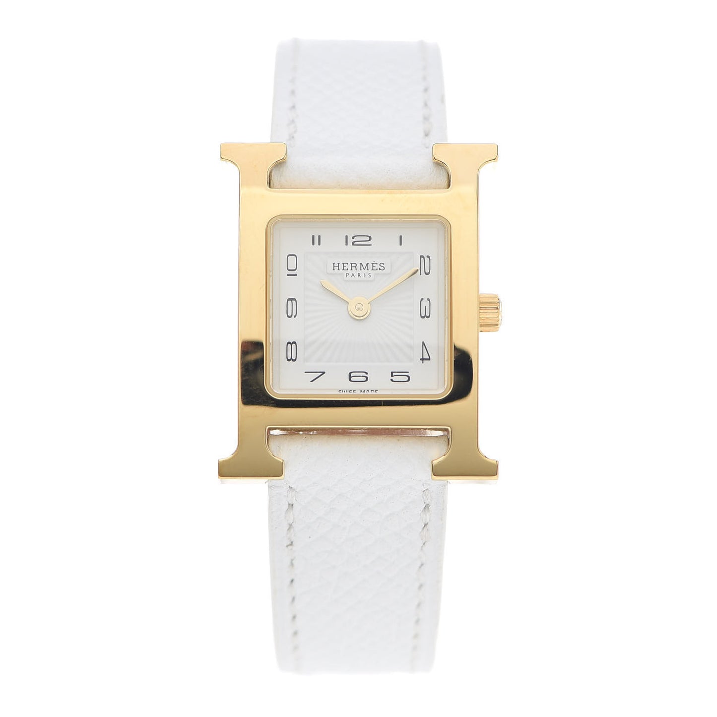Stainless Steel Epsom 21mm Heure H Hour Quartz Watch Blanc
