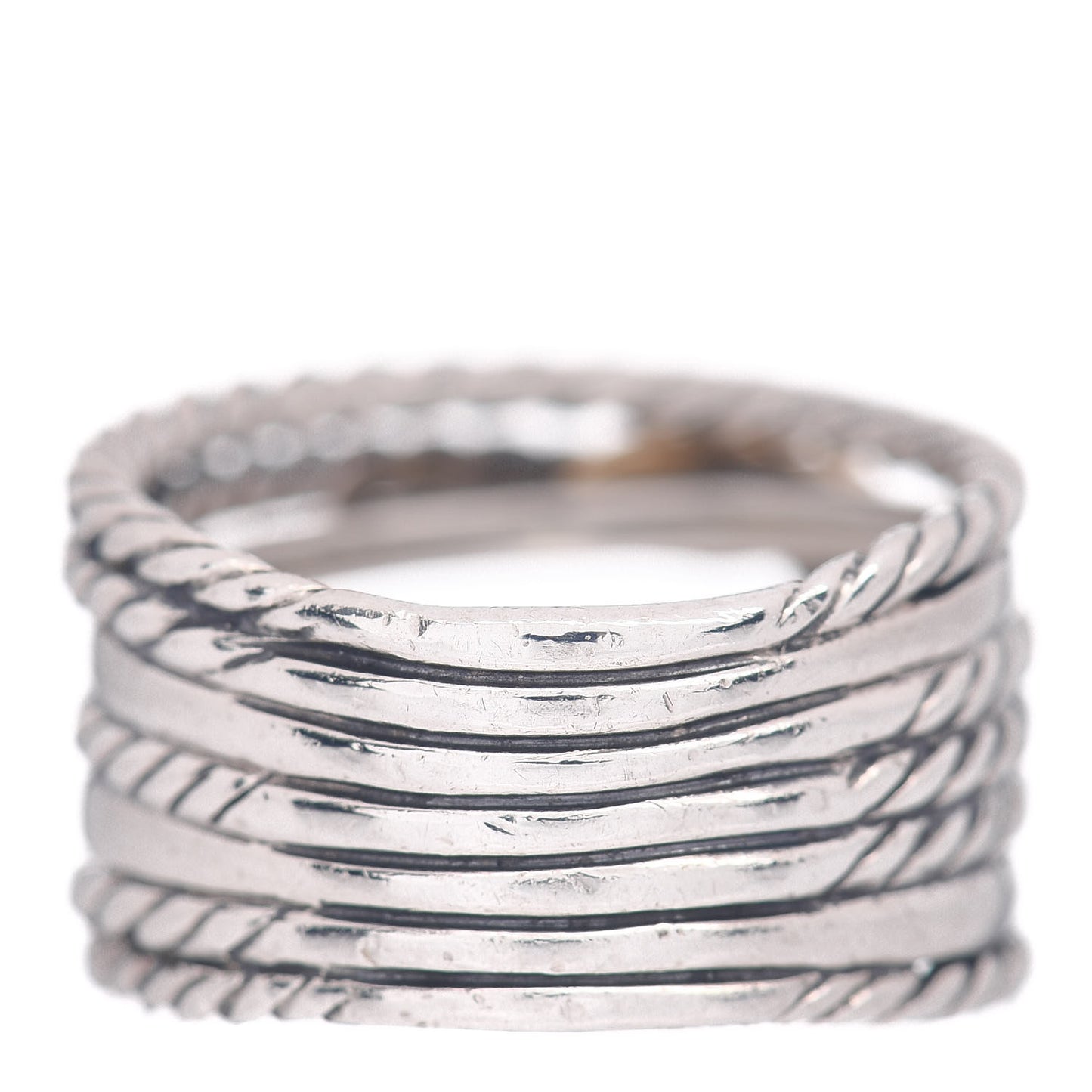 Sterling Silver 18K Yellow Gold Double X Crossover Ring 54 7