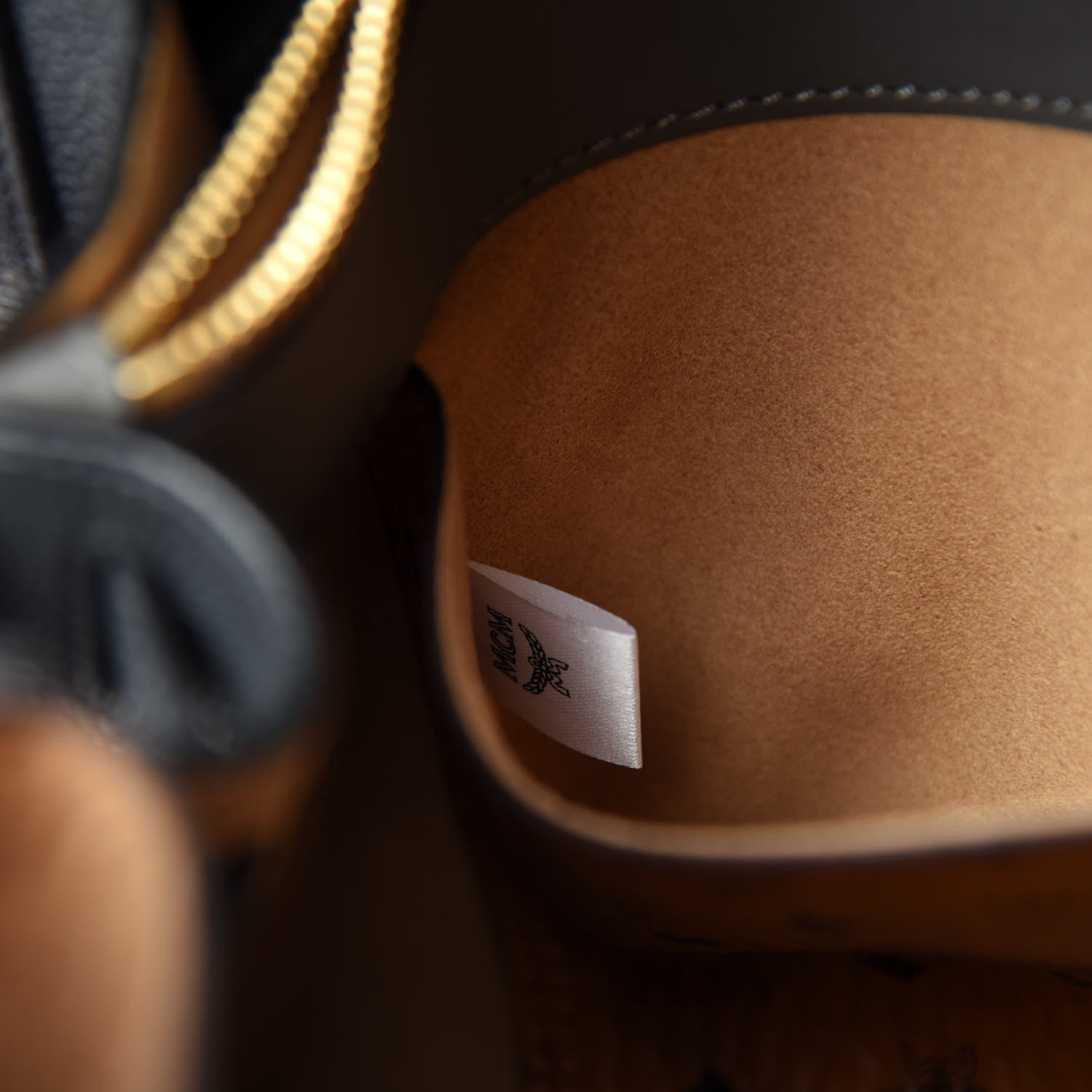 MCM Grained Calfskin Medium Milla Tote Phantom Grey 8 of 10