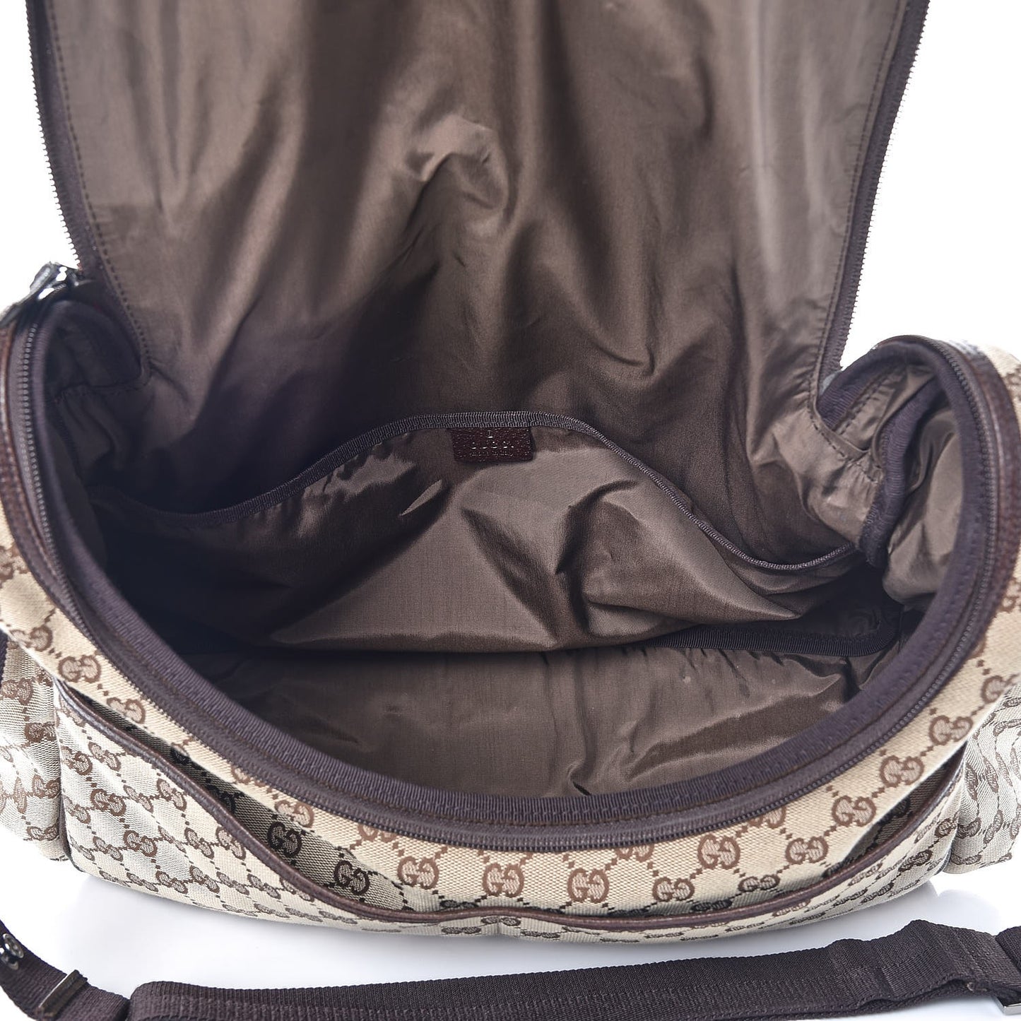 Monogram Natural Pigskin Large Diaper Bag Beige Ebony Cocoa Dark Chocolate