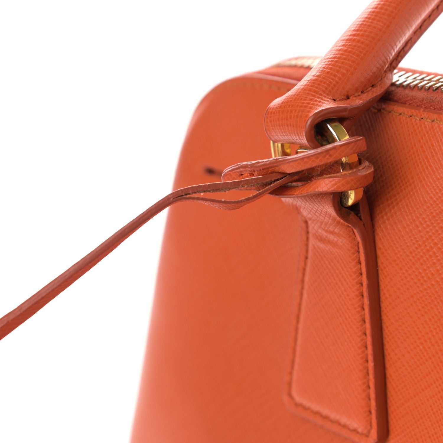 Prada Saffiano Lux Medium Promenade Tote Papaya 16 of 19