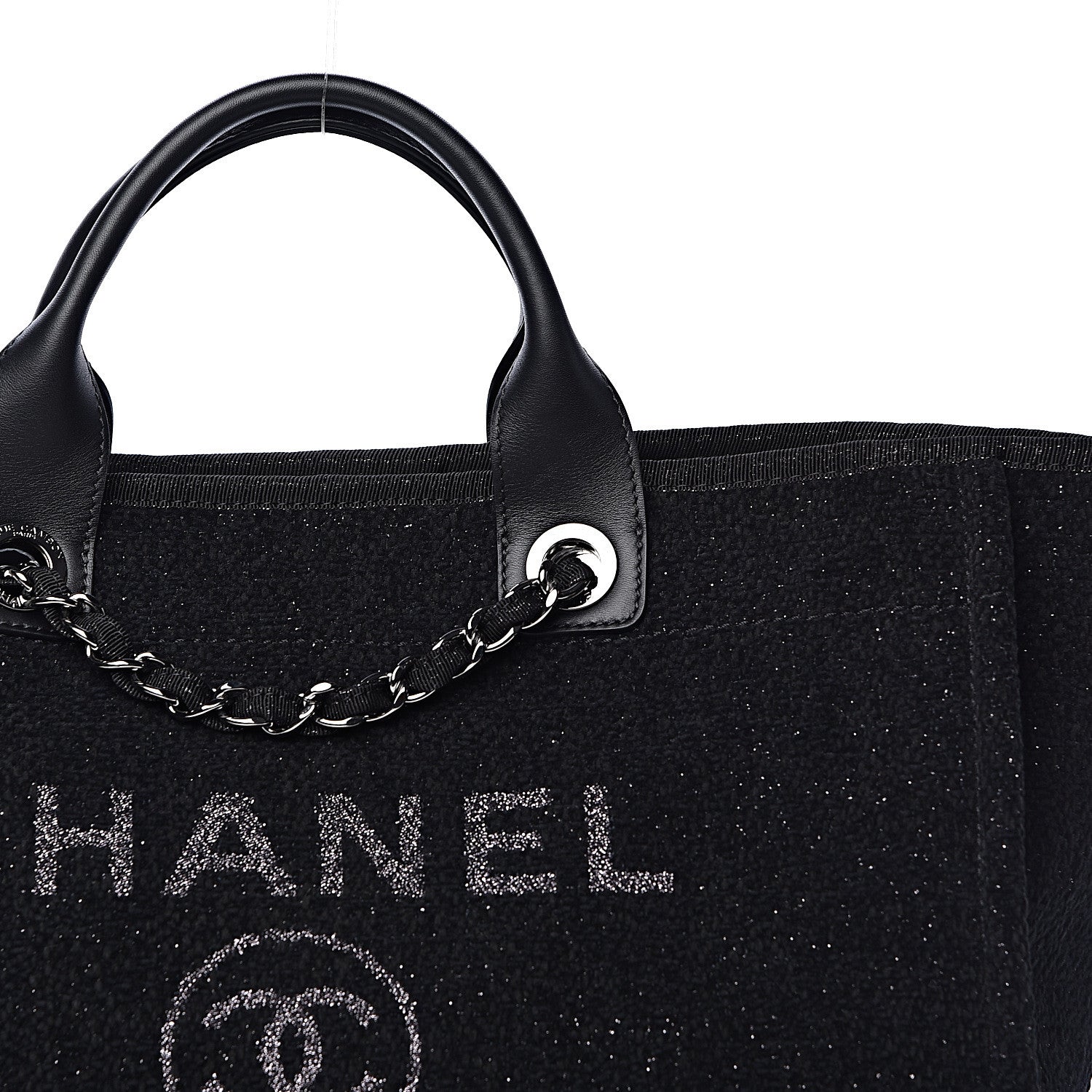 Chanel Lurex Boucle Medium Deauville Tote Black 11 of 11