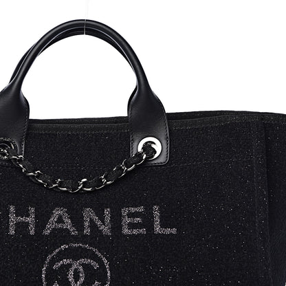 Chanel Lurex Boucle Medium Deauville Tote Black 11 of 11