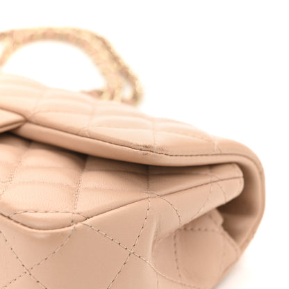 Chanel Lambskin Quilted Mini Rectangular Flap Beige 12 of 12