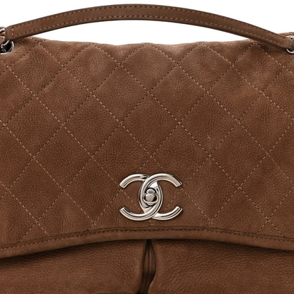 Chanel Ultra Soft Suede Calfskin Large Natural Beauty Flap Brown 8 of 11