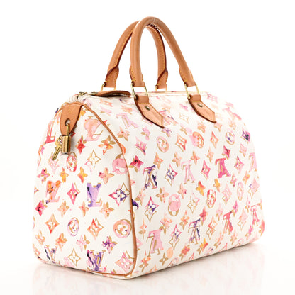 Louis Vuitton Watercolor Aquarelle Speedy 30 White 3 of 9