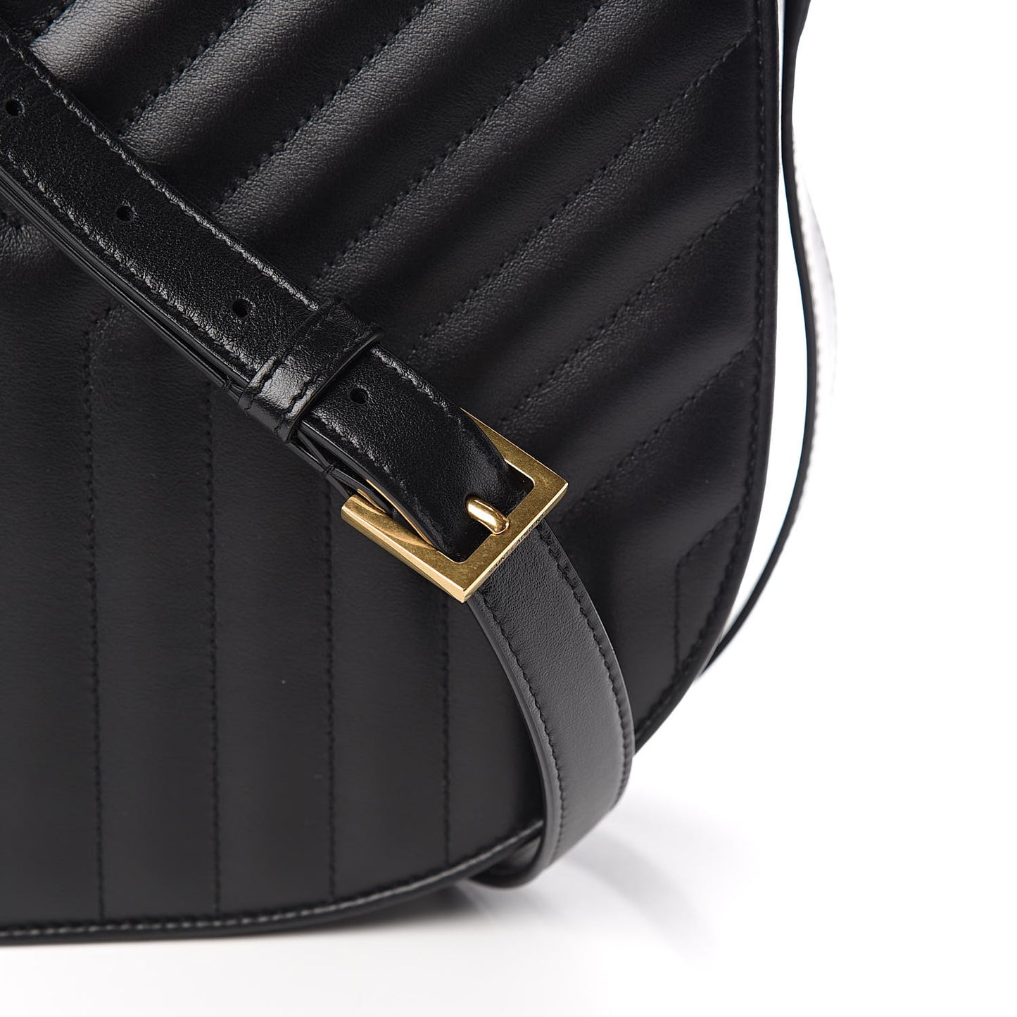 Calfskin Quilted Y Joan Satchel Black