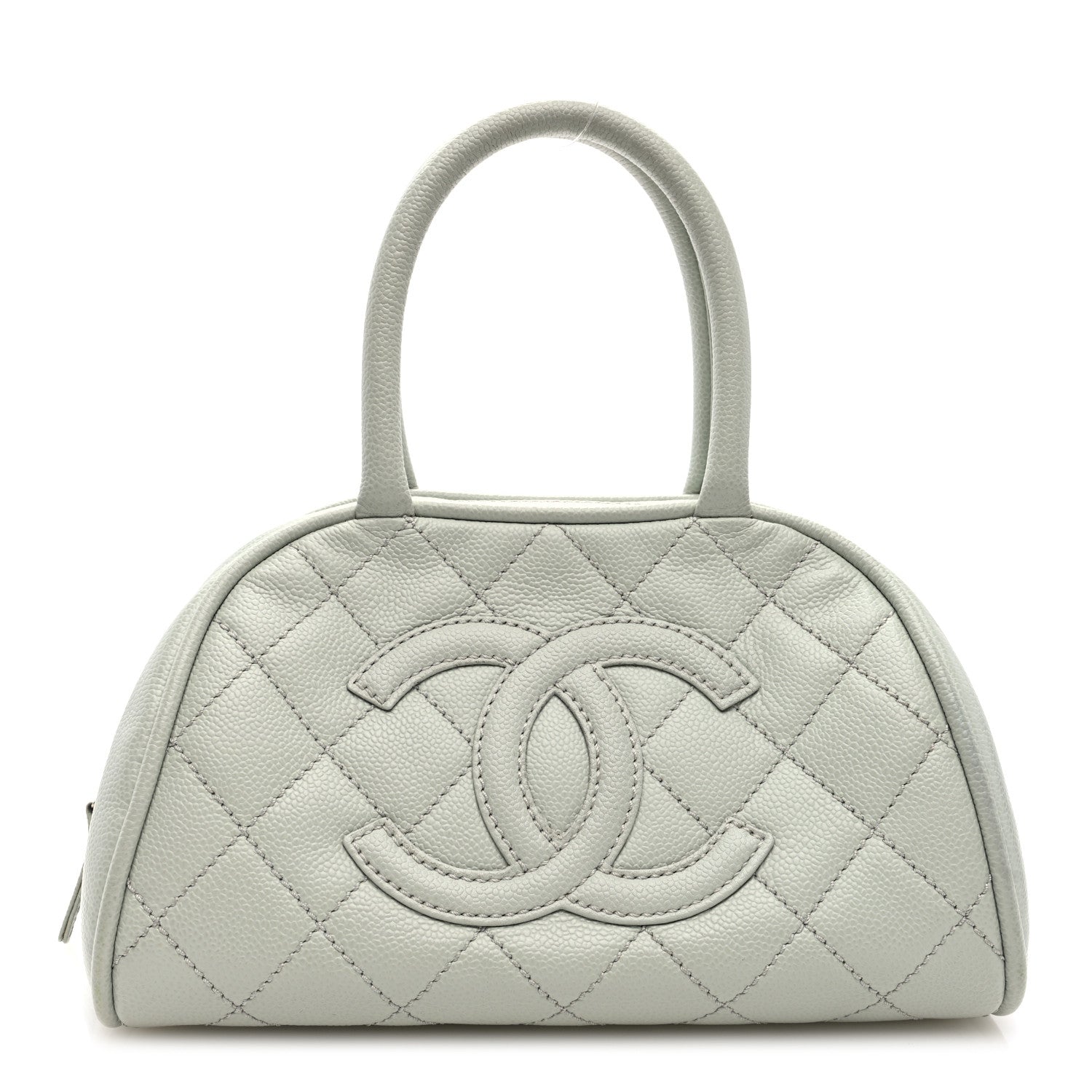 Chanel Caviar Quilted Small Bowler Grey 1 of 12